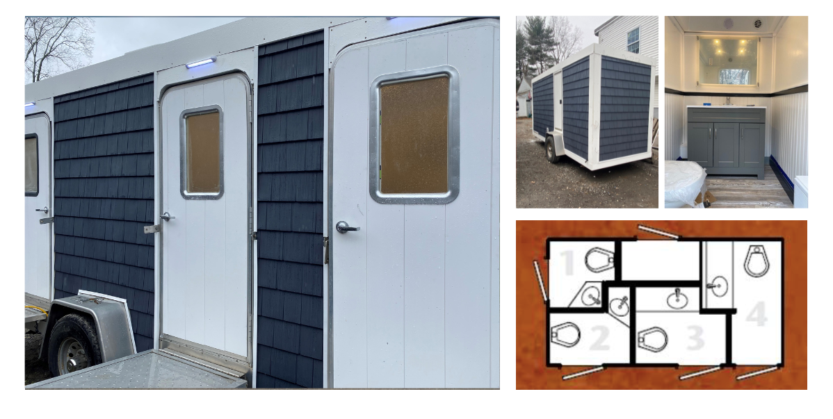 Interior of the 16 Foot Portable Restroom Trailer